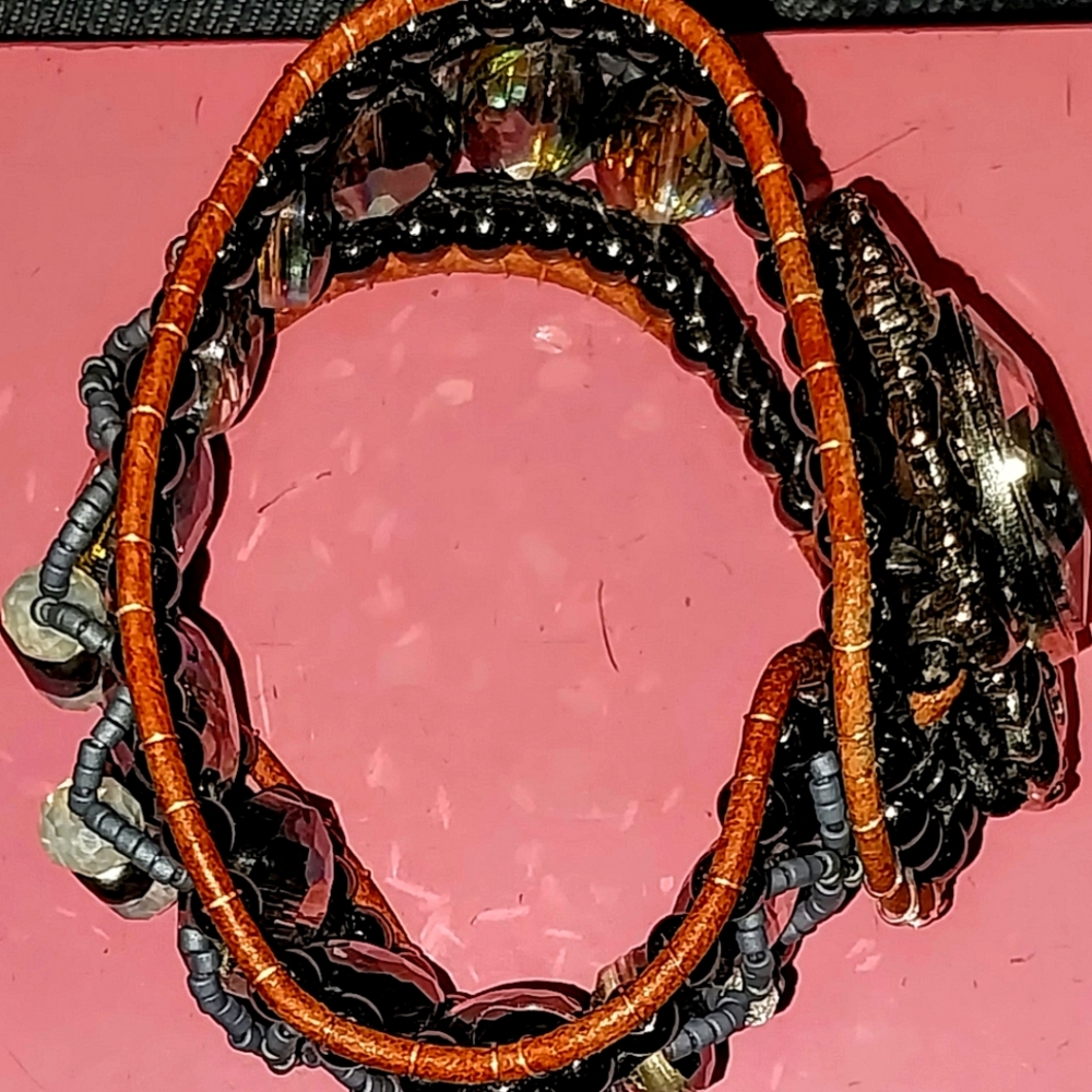 Semi precious gemstone handmade beaded  bracelet